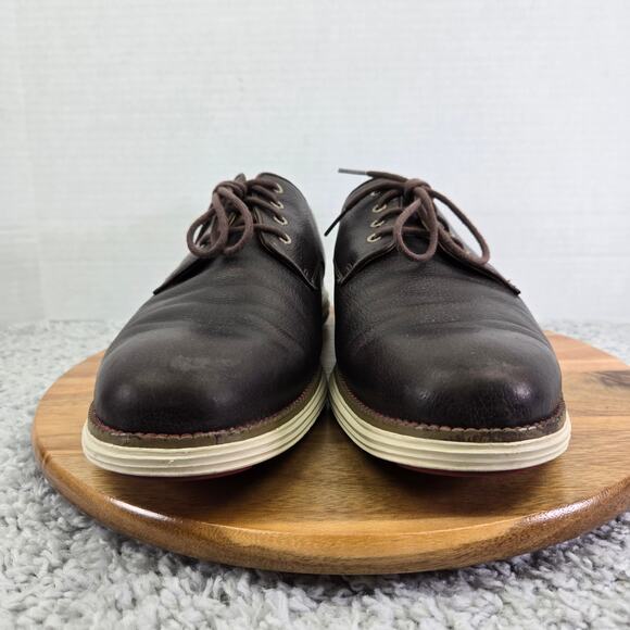 Cole Haan Mens 12 GrandOs Brown Leather Casual Lifestyle Daily Plain Toe Oxford main image 10
